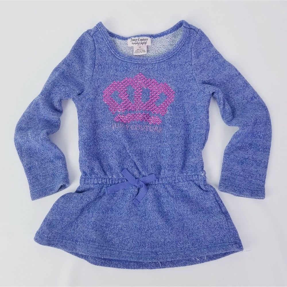 Juicy Couture Sweater Top Embellished Elastic Waist sz 3t